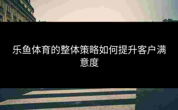 乐鱼体育的整体策略如何提升客户满意度