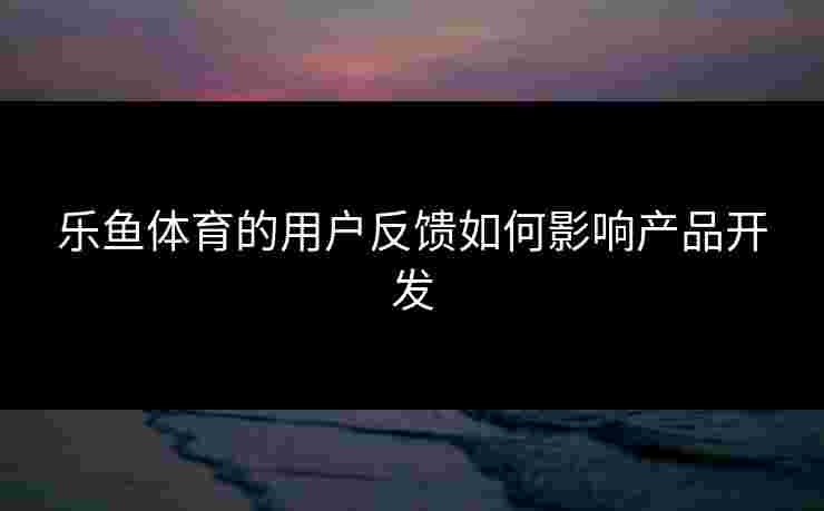 乐鱼体育的用户反馈如何影响产品开发